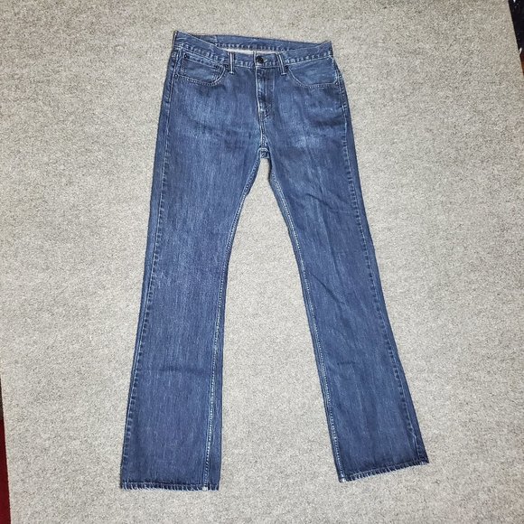 Levi's Other - Levi's 527 34x36 (Meas 34x34.5 10.5" Mid Rise) Slim Bootcut Dark Wash Jeans A19